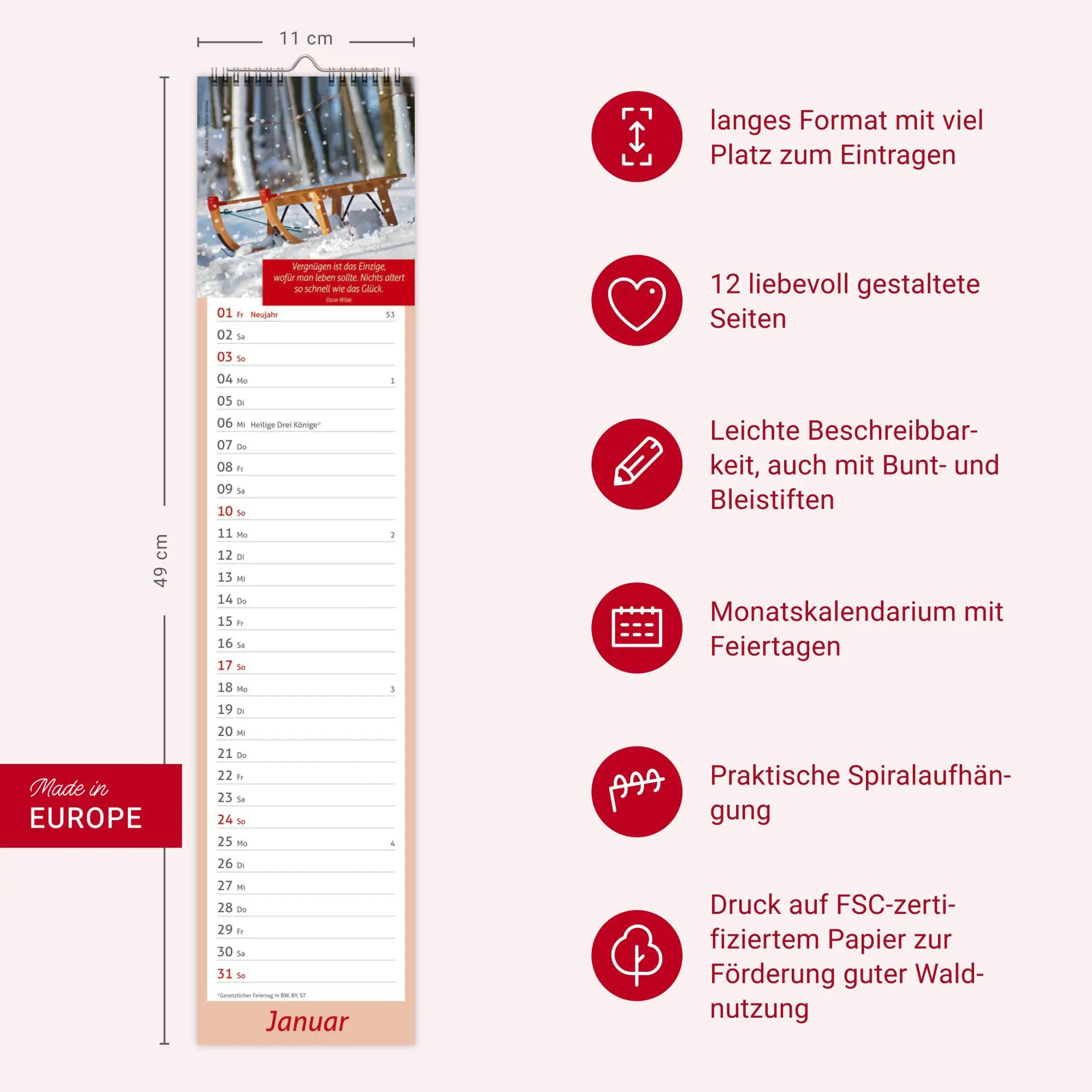 Bild: 9783756417483 | times&amp;more Tage voller Glück Langplaner 2027 | Heye | Kalender | 13 S.