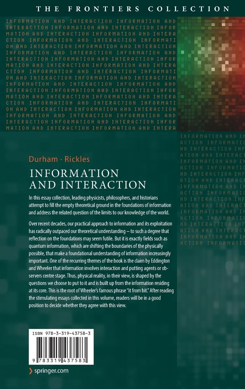 Rückseite: 9783319437583 | Information and Interaction | Dean Rickles (u. a.) | Buch | xxiii