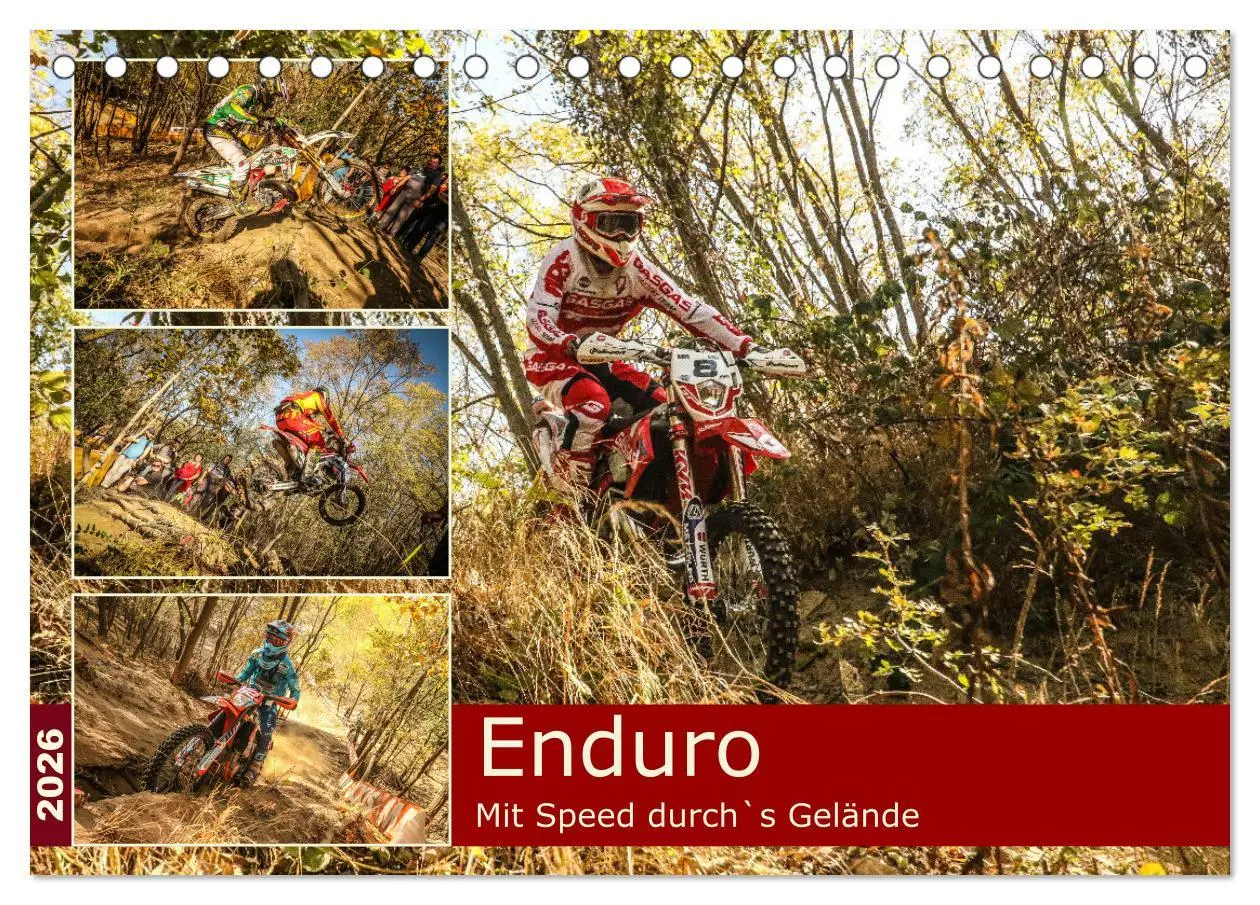 Cover: 9783457667583 | Enduro Mit Speed durch`s Gelände (Tischkalender 2026 DIN A5 quer),...