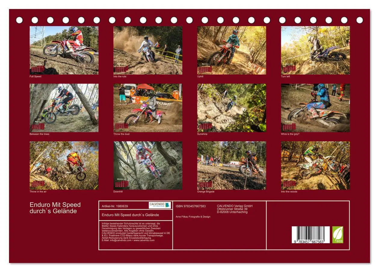 Bild: 9783457667583 | Enduro Mit Speed durch`s Gelände (Tischkalender 2026 DIN A5 quer),...