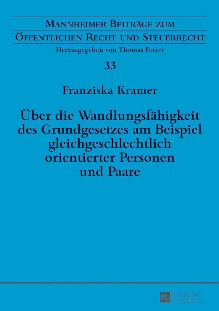 Cover: 9783631737583 | Über die Wandlungsfähigkeit des Grundgesetzes am Beispiel...