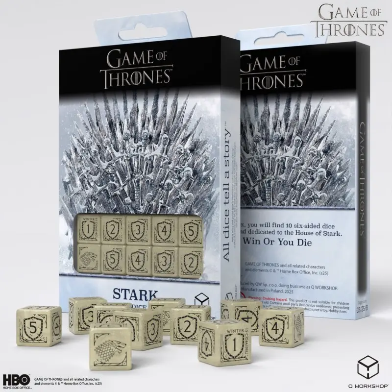 Cover: 5907699497683 | Game of Thrones. Stark 10xD6 Dice Set. | Game of Thrones | 2025