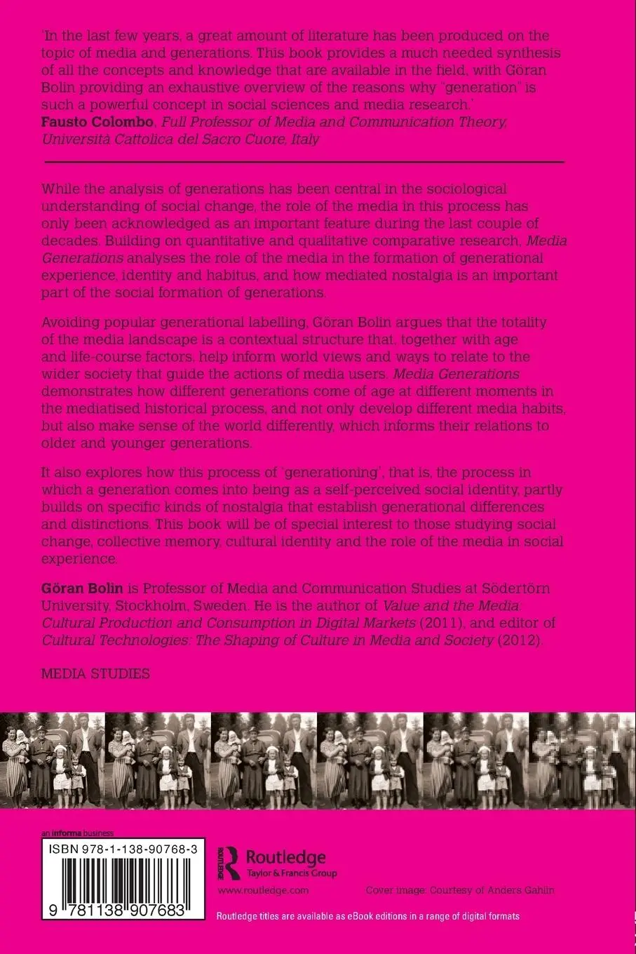 Rückseite: 9781138907683 | Media Generations | Experience, identity and mediatised social change