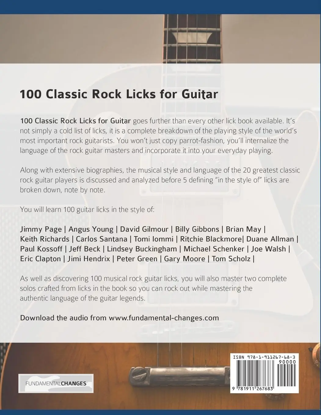 Rückseite: 9781911267683 | 100 Classic Rock Licks for Guitar | Joseph Alexander | Taschenbuch
