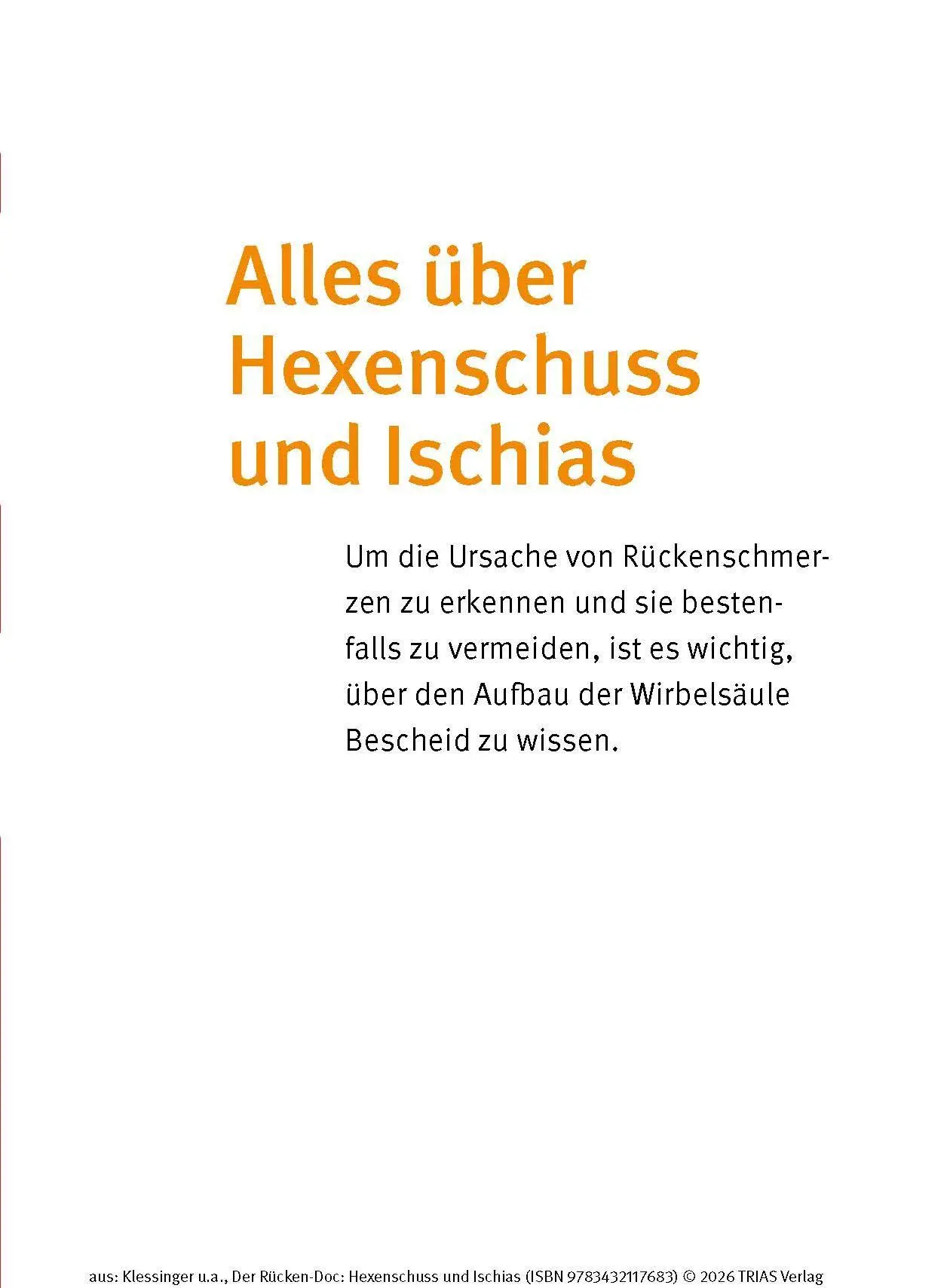 Bild: 9783432117683 | Der Rücken-Doc: Hexenschuss und Ischias | Stephan Klessinger (u. a.)