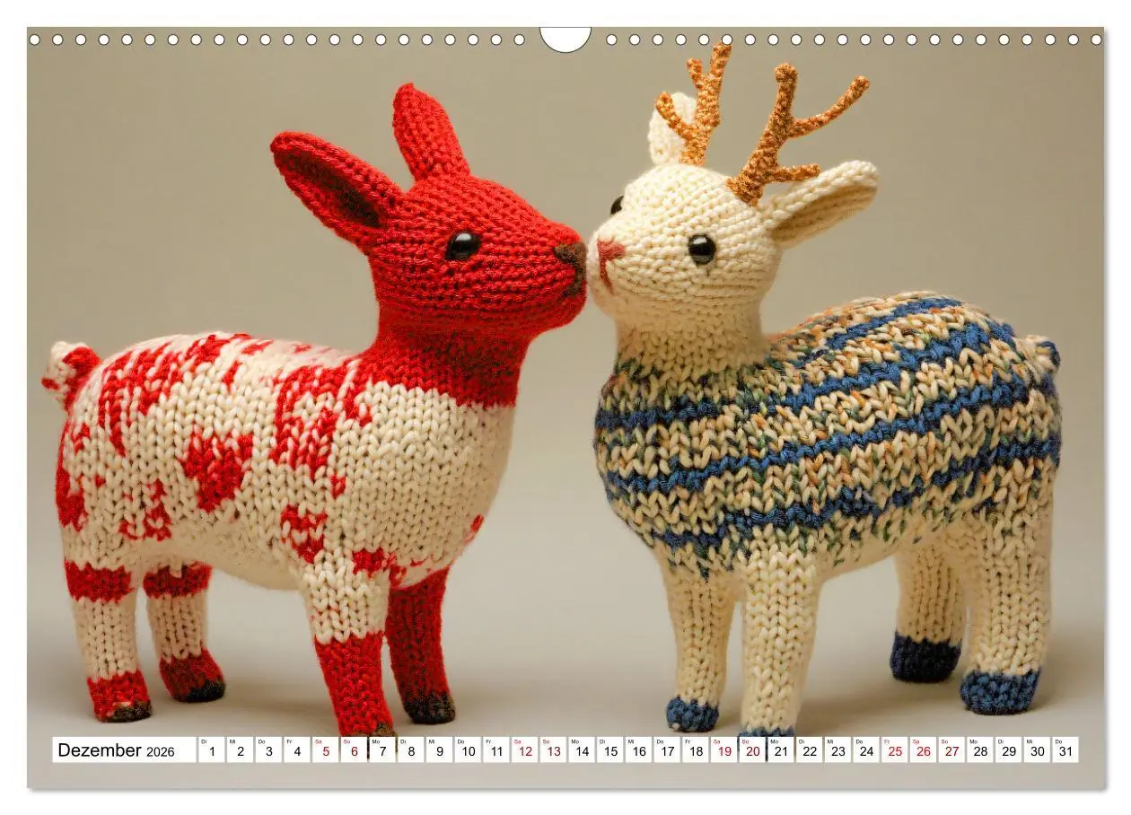 Bild: 9783457347683 | Strick-Safari - Gestrickte Tiere zum Verlieben (Wandkalender 2026...