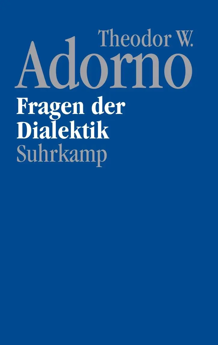 Cover: 9783518587683 | Nachgelassene Schriften. Abteilung IV: Vorlesungen | Theodor W. Adorno