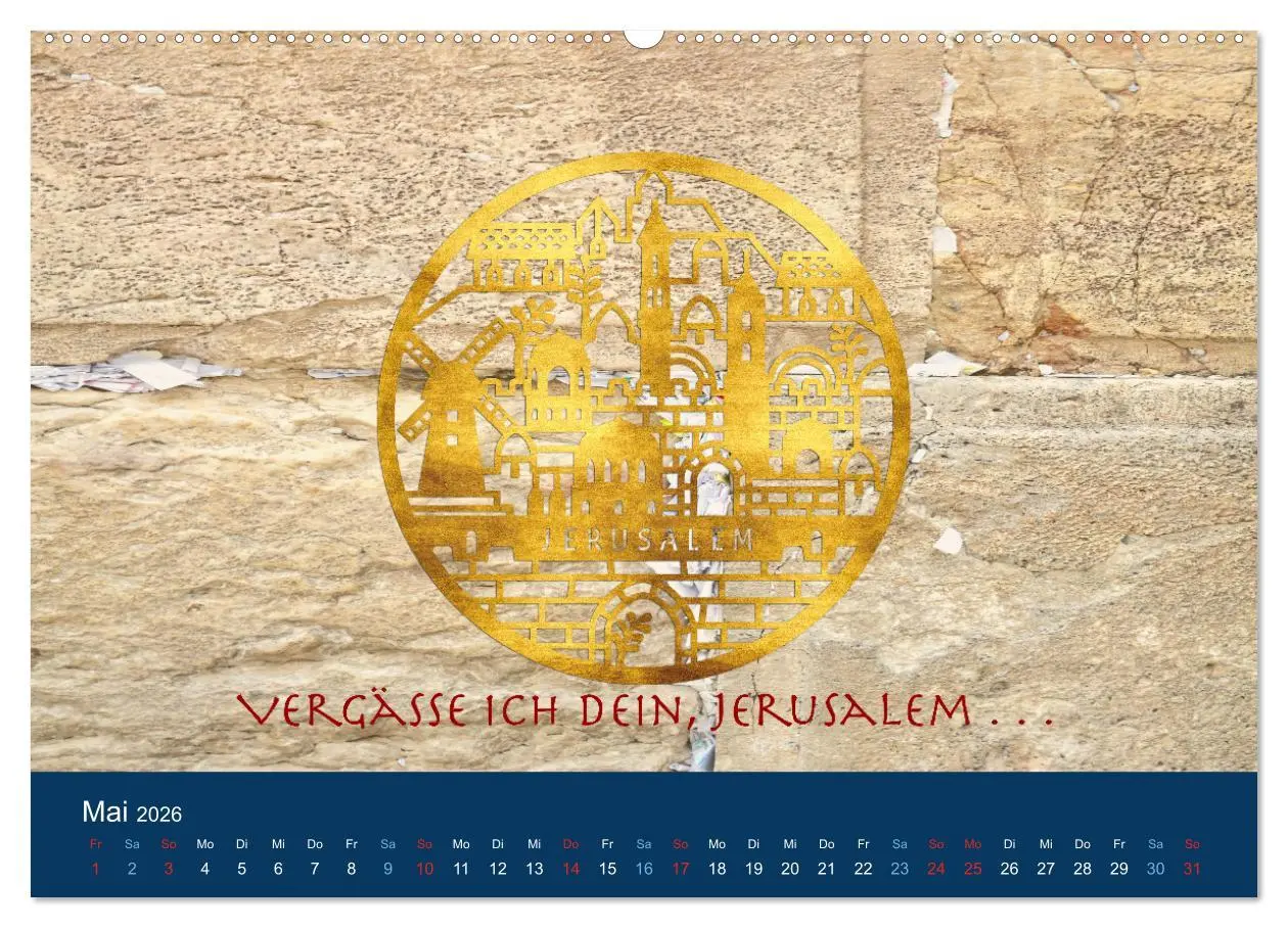 Bild: 9783457577783 | Geliebtes Jerusalem (Wandkalender 2026 DIN A2 quer), CALVENDO...
