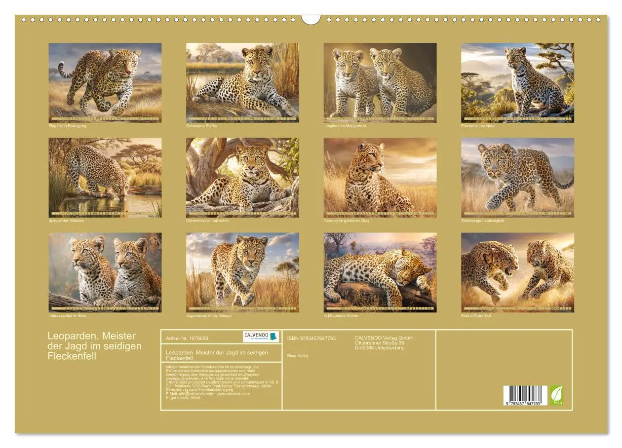 Bild: 9783457647783 | Leoparden. Meister der Jagd im seidigen Fleckenfell (Wandkalender...