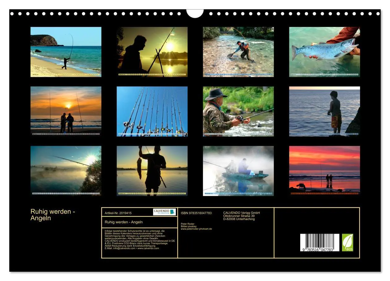 Bild: 9783516047783 | Ruhig werden - Angeln (Wandkalender 2026 DIN A3 quer), CALVENDO...