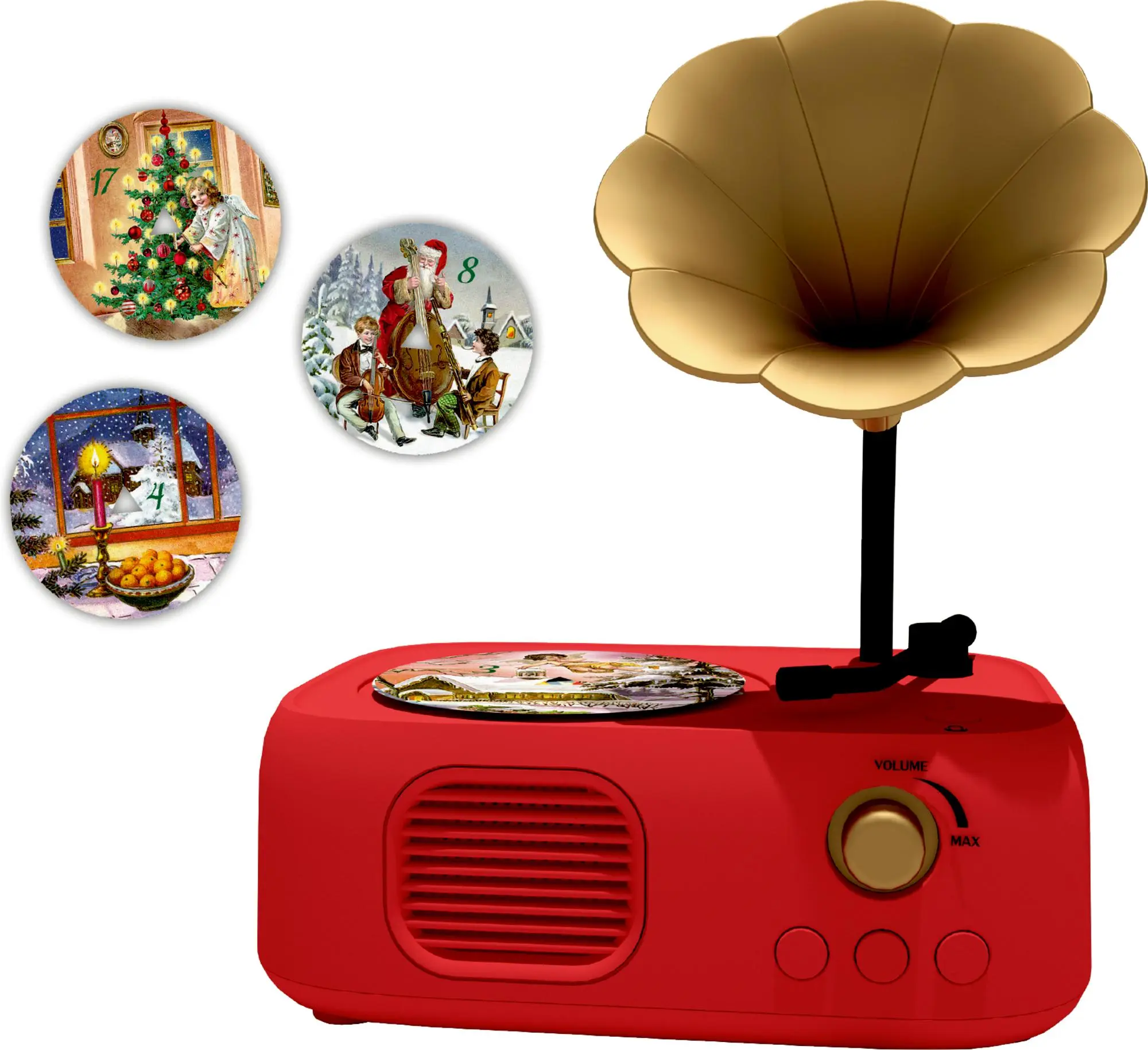 Cover: 4050003957883 | Sound-Adventskalender - Vintage-Grammophon | mit 24 Weihnachtsliedern