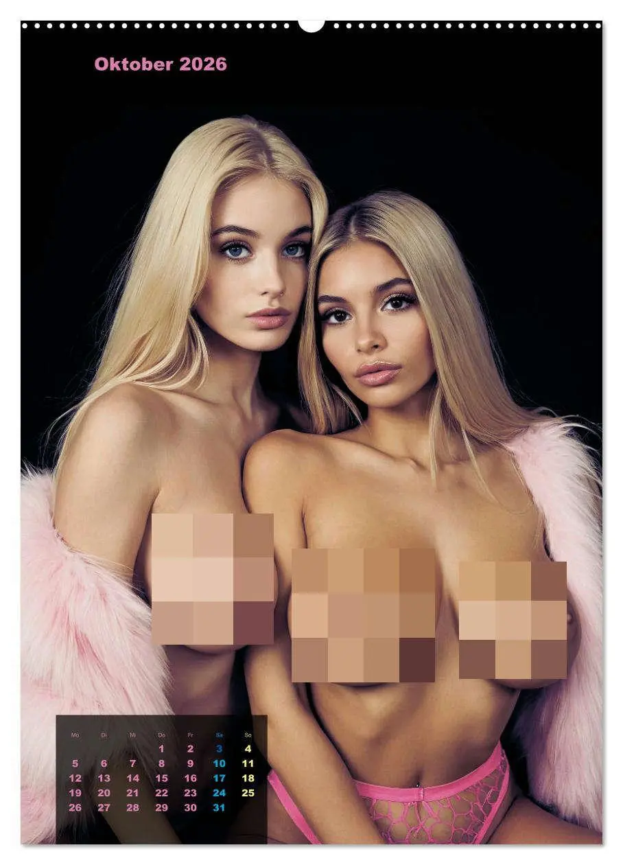 Bild: 9783457257883 | Blonde Girls typisch pink (Wandkalender 2026 DIN A2 hoch), CALVENDO...