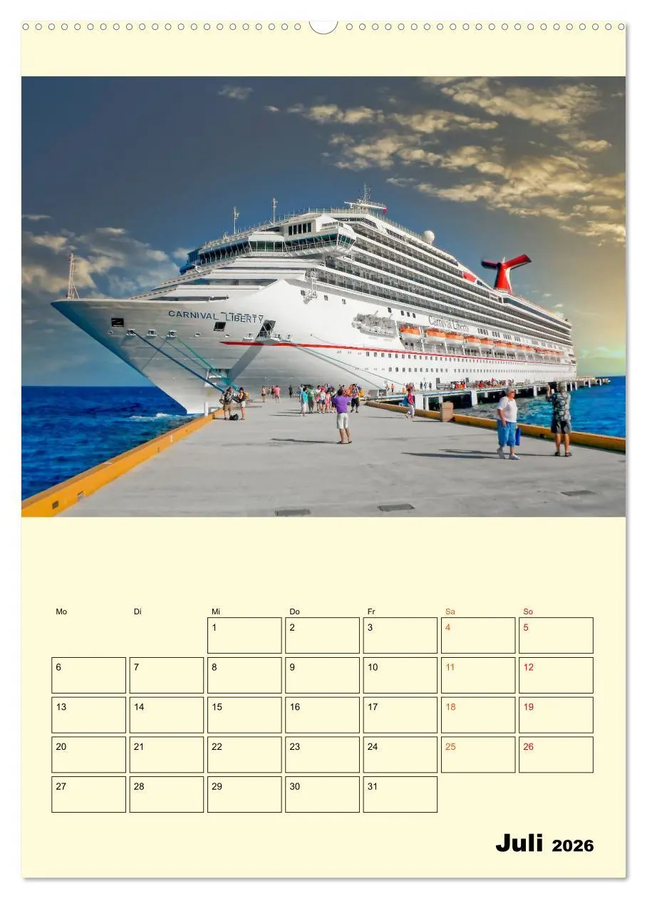 Bild: 9783516347883 | Kreuzfahrtschiffe - die Welt ist dein Ziel (Wandkalender 2026 DIN...