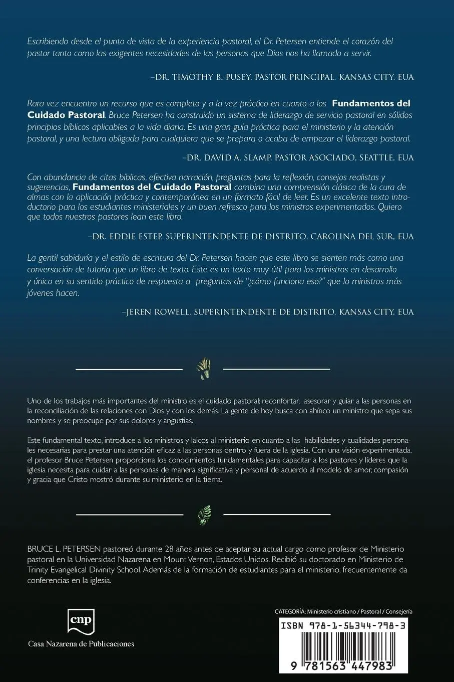 Rückseite: 9781563447983 | Fundamentos del Cuidado Pastoral | Bruce L. Petersen | Taschenbuch