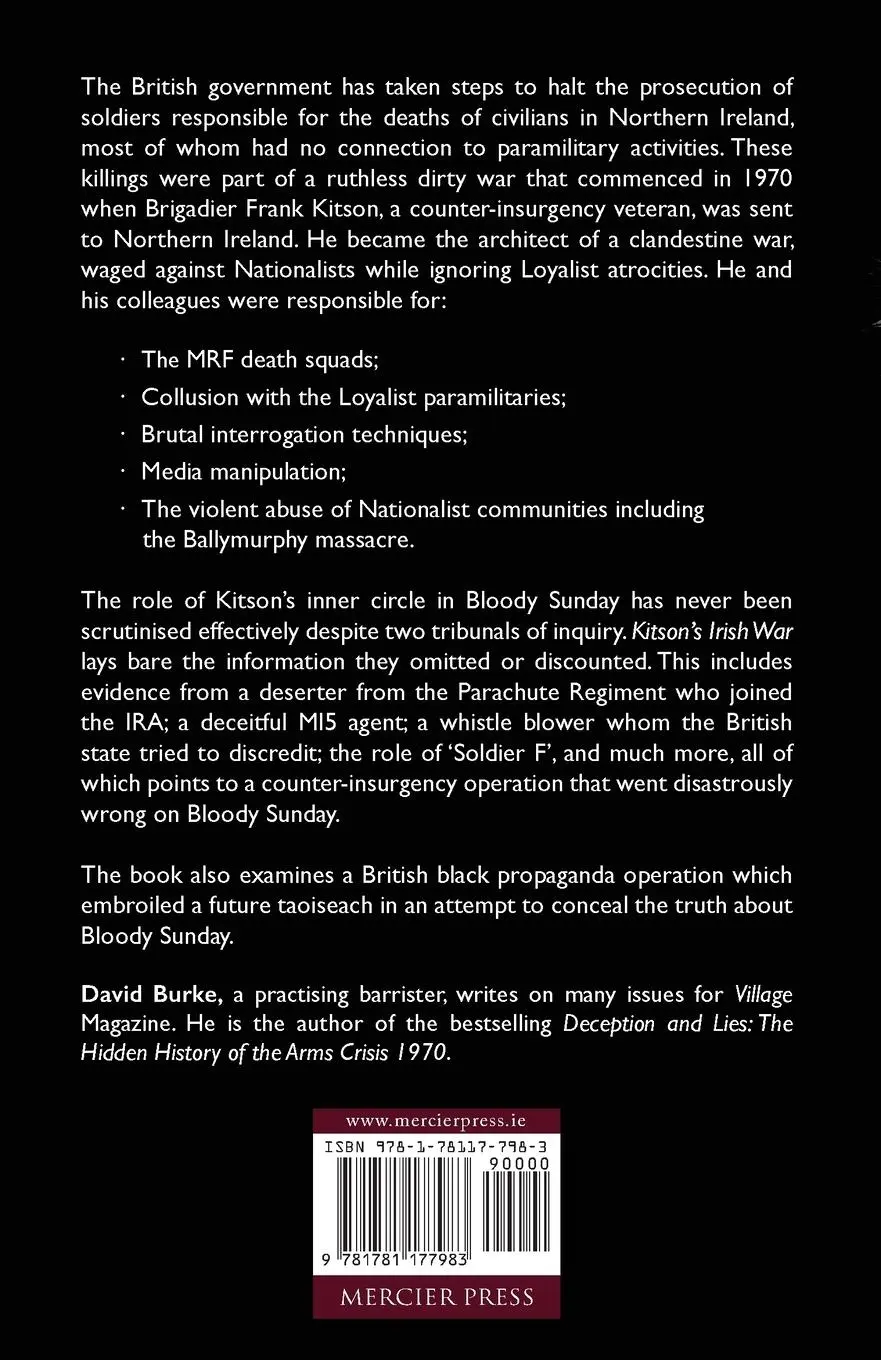 Rückseite: 9781781177983 | Kitson's Irish War | Mastermind of the Dirty War in Ireland | Burke