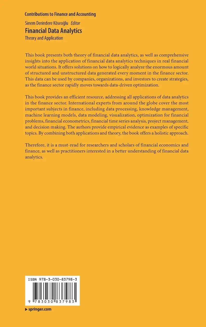 Rückseite: 9783030837983 | Financial Data Analytics | Theory and Application | Köseo¿lu | Buch