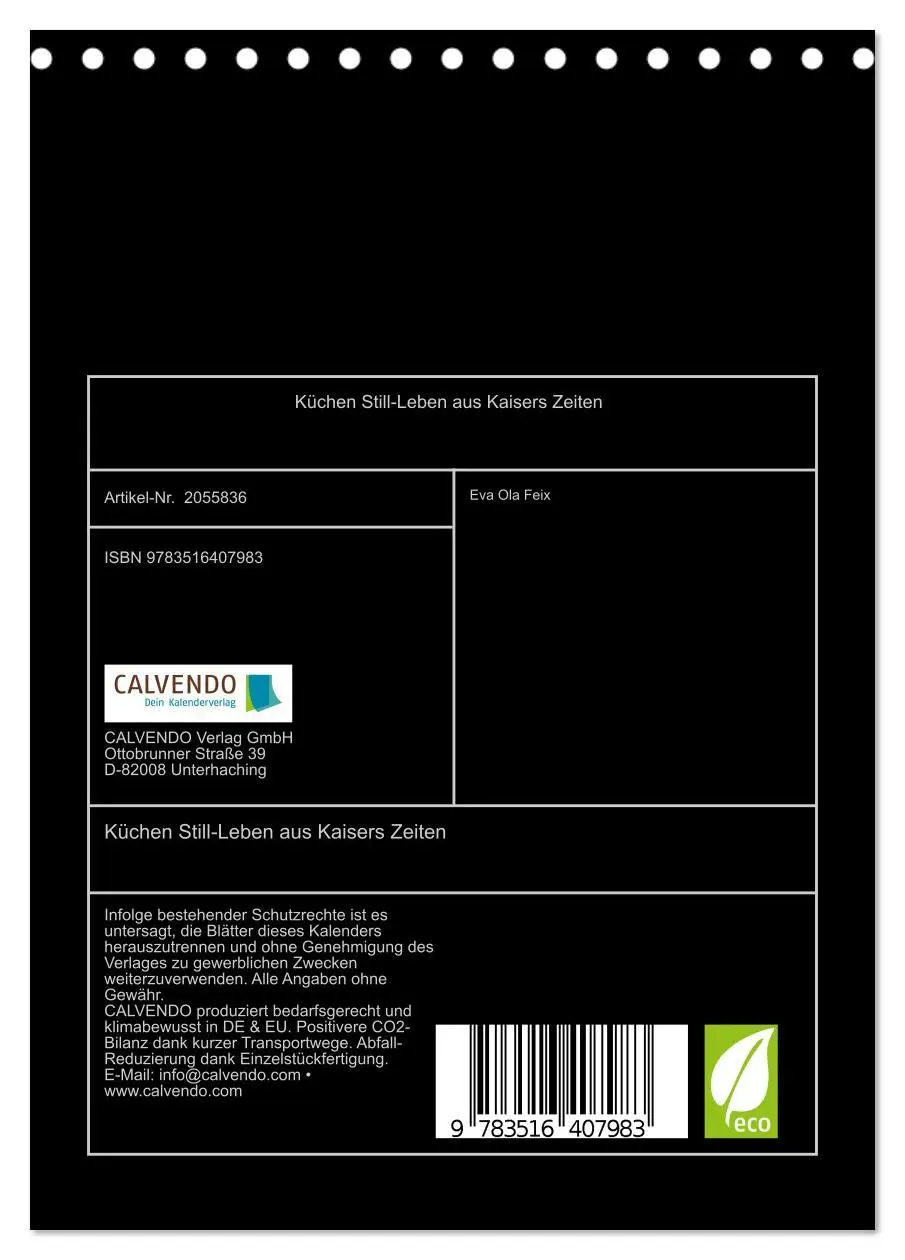 Bild: 9783516407983 | Küchen Still-Leben aus Kaisers Zeiten (Tischkalender 2026 DIN A5...