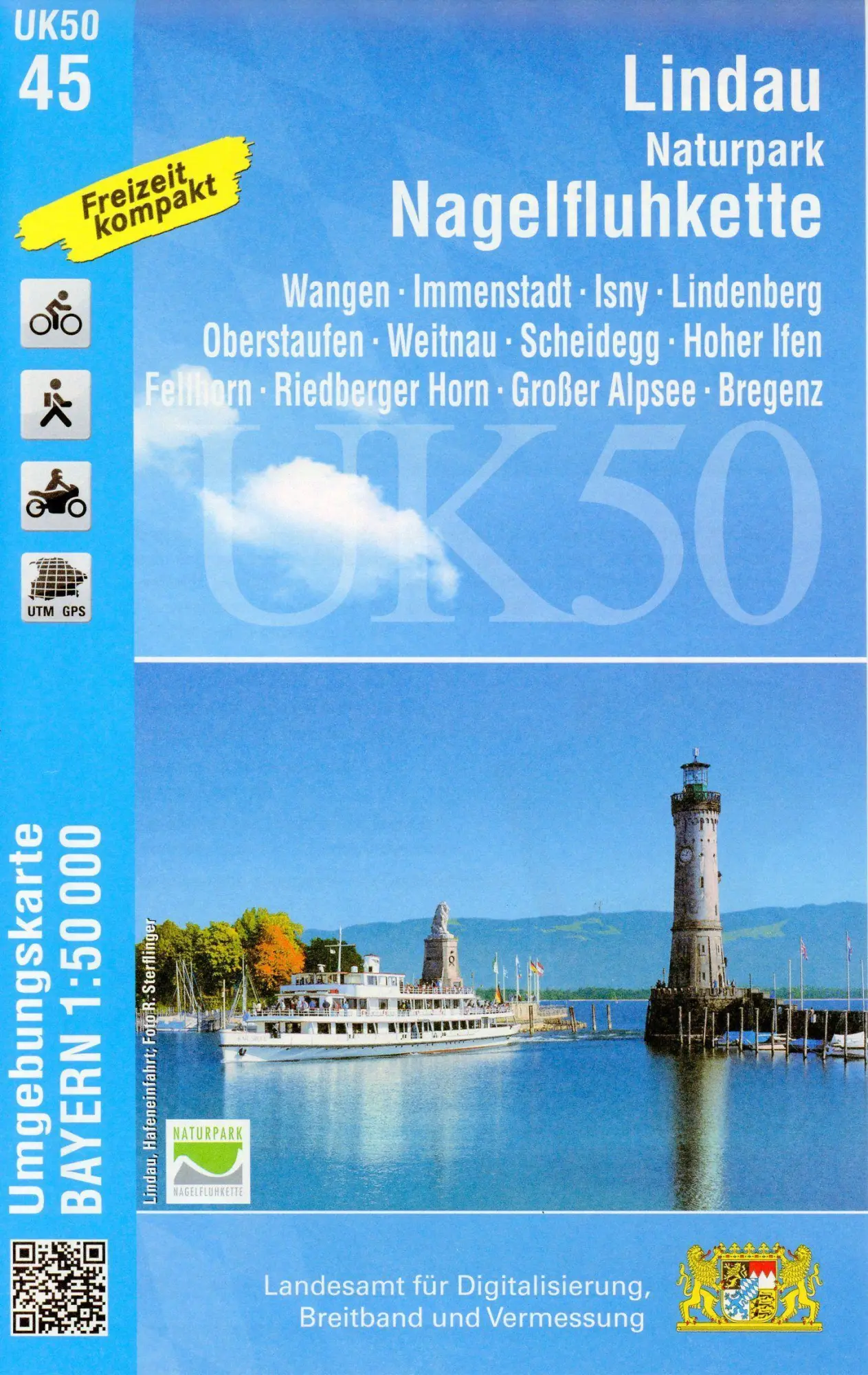 Cover: 9783899337983 | Lindau, Naturpark Nagelfluhkette 1:50000 (UK50-45) | Digitalisierung