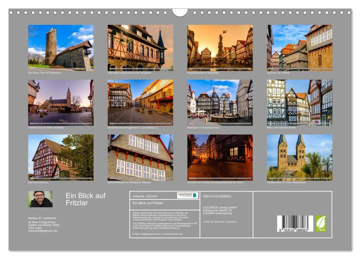 Bild: 9783516088083 | Ein Blick auf Fritzlar (Wandkalender 2026 DIN A3 quer), CALVENDO...