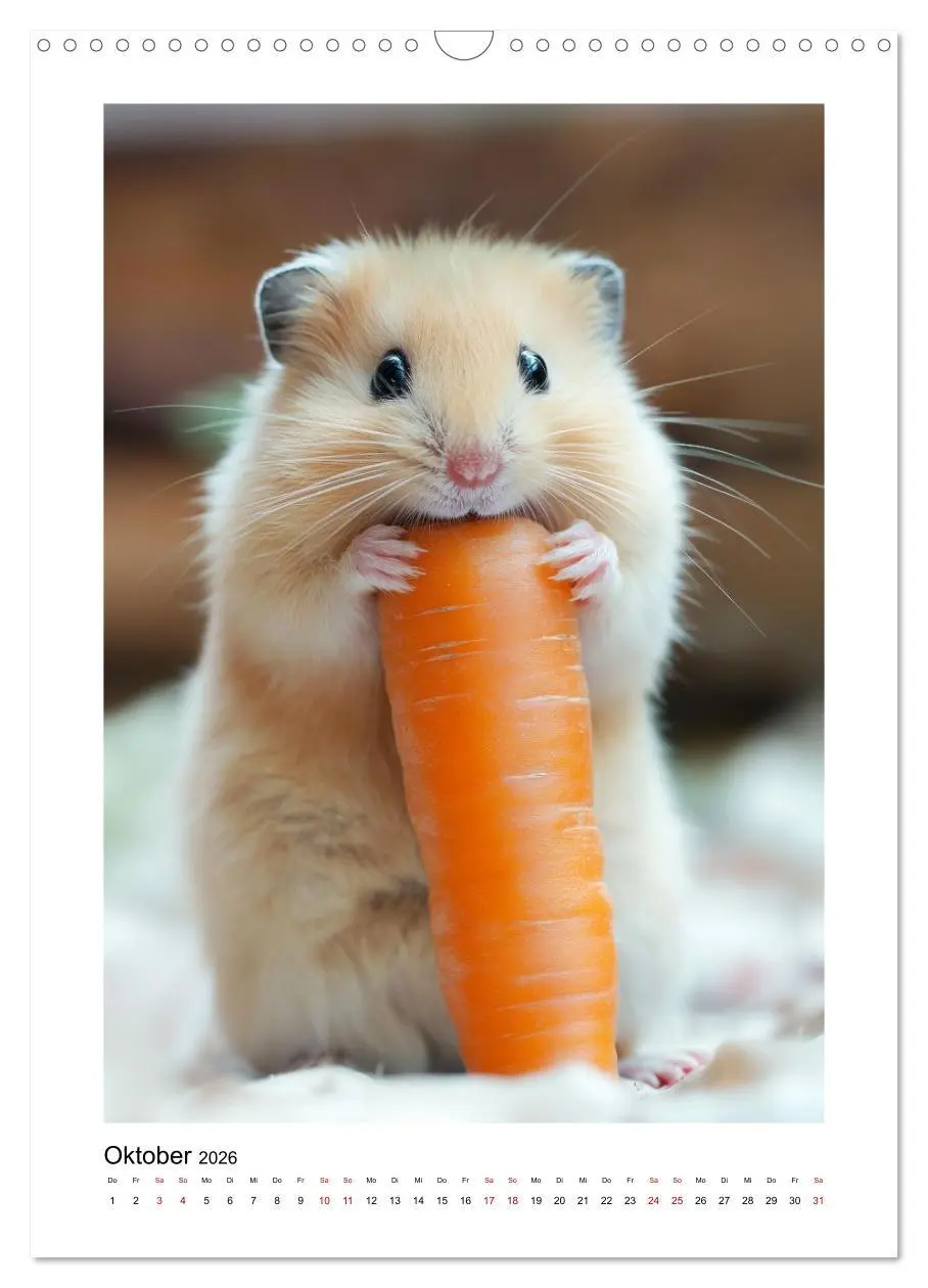 Bild: 9783516538083 | Goldhamster Geschichten (Wandkalender 2026 DIN A3 hoch), CALVENDO...