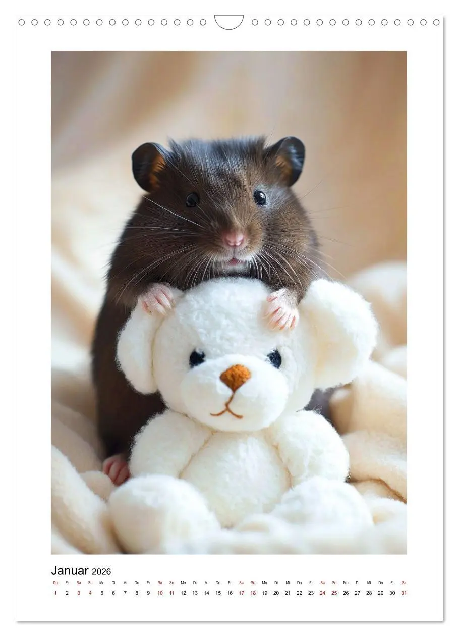 Bild: 9783516538083 | Goldhamster Geschichten (Wandkalender 2026 DIN A3 hoch), CALVENDO...