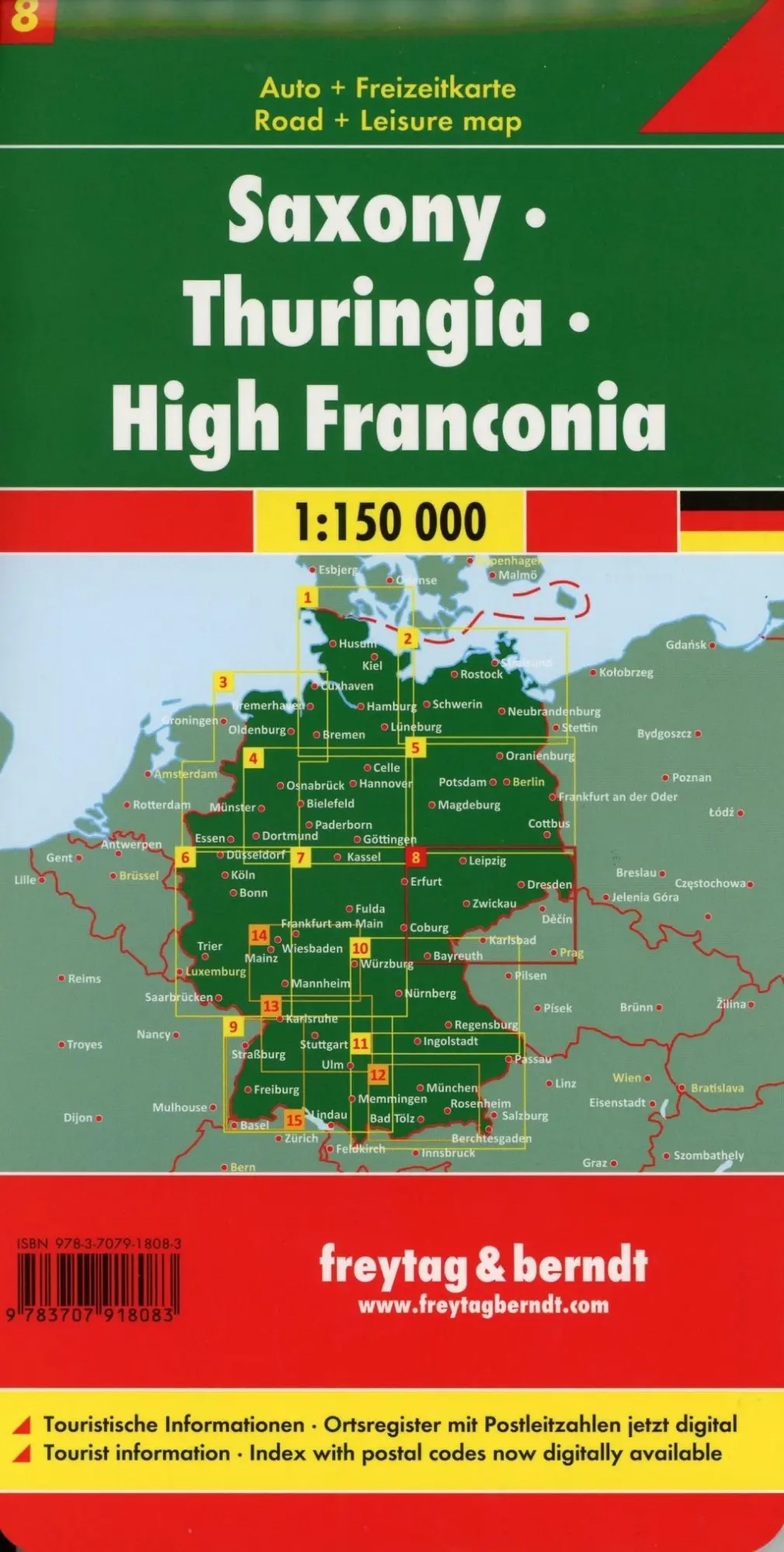 Bild: 9783707918083 | freytag &amp; berndt Straßenkarte Sachsen - Thüringen - Hochfranken...