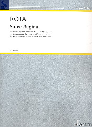Cover: 9790001168083 | Salve Regina | Nino Rota | Buch | 6 S. | Latein | 2009 | Schott Music