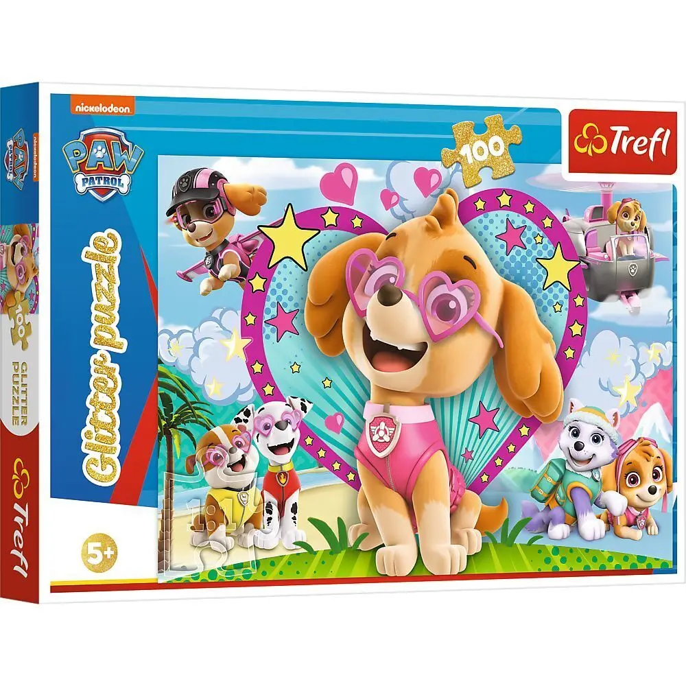 Cover: 5900511148183 | PAW Patrol Glitterpuzzle, Im Schein des Himmels (Kinderpuzzle) | Spiel
