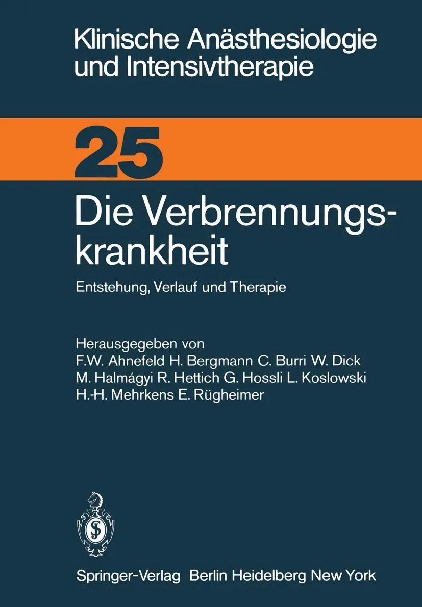 Cover: 9783540118183 | Die Verbrennungskrankheit | Entstehung, Verlauf und Therapie | Buch