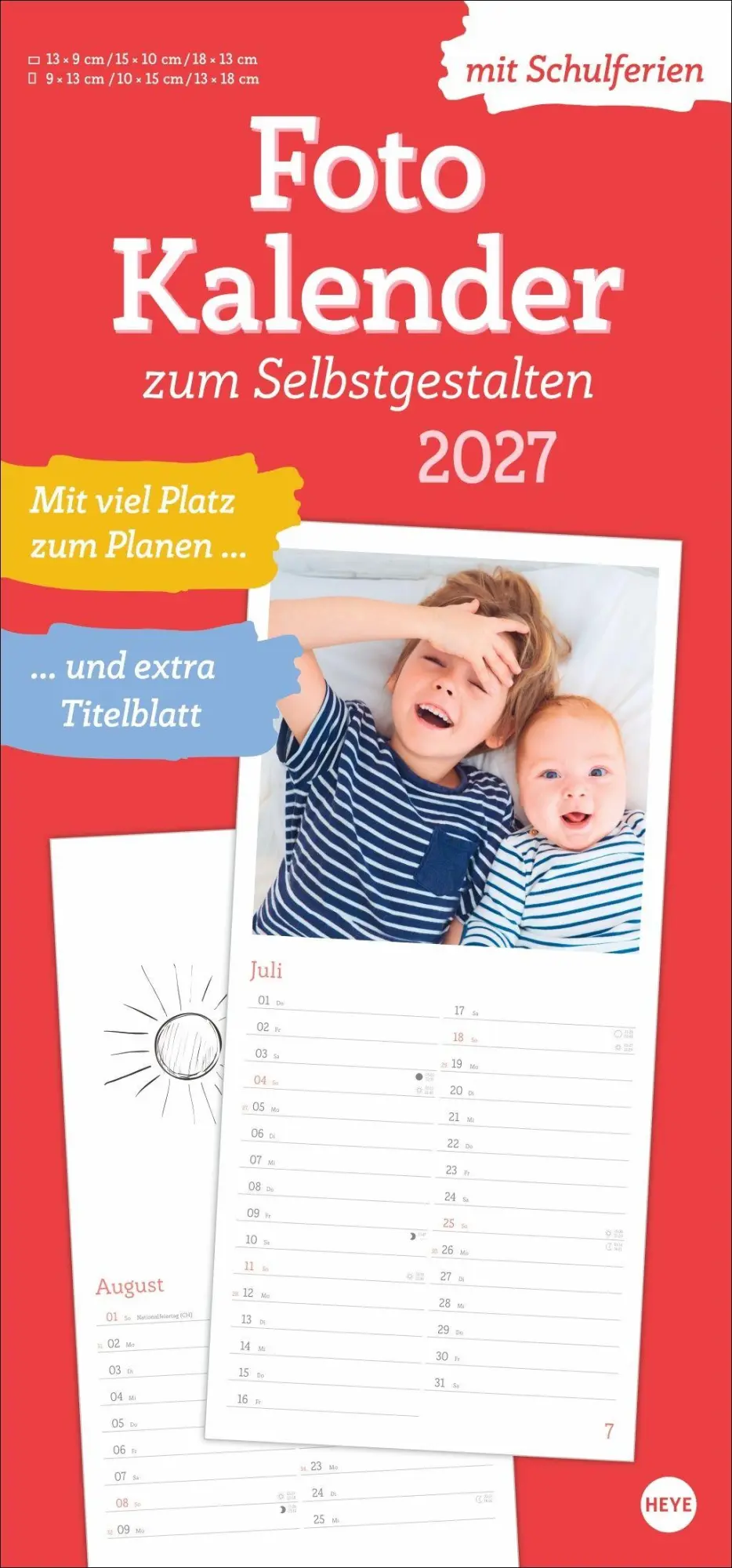 Cover: 9783756418183 | Fotokalender zum Selbstgestalten 2027 | Heye | Kalender | 14 S. | 2027