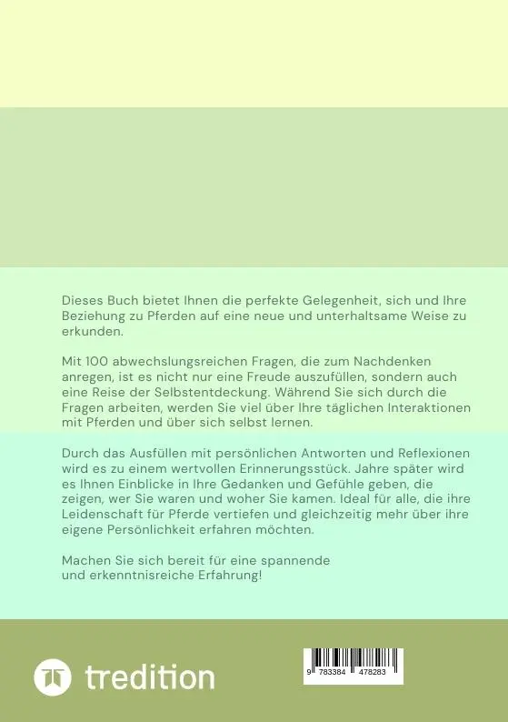 Rückseite: 9783384478283 | Pferdemensch - 100 Fragen an mich selbst | Oliver Rohland | Buch