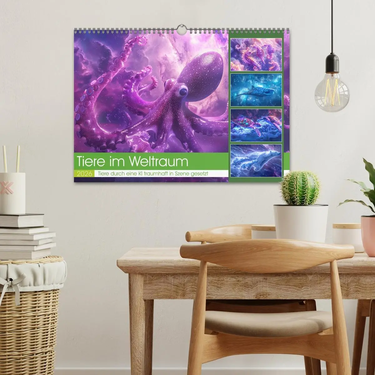 Bild: 9783457428283 | Tiere im Weltraum (Wandkalender 2026 DIN A3 quer), CALVENDO...