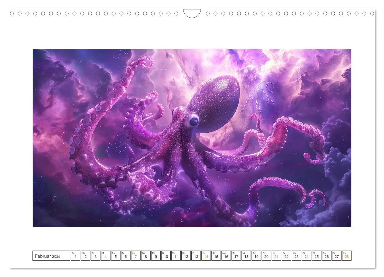 Bild: 9783457428283 | Tiere im Weltraum (Wandkalender 2026 DIN A3 quer), CALVENDO...