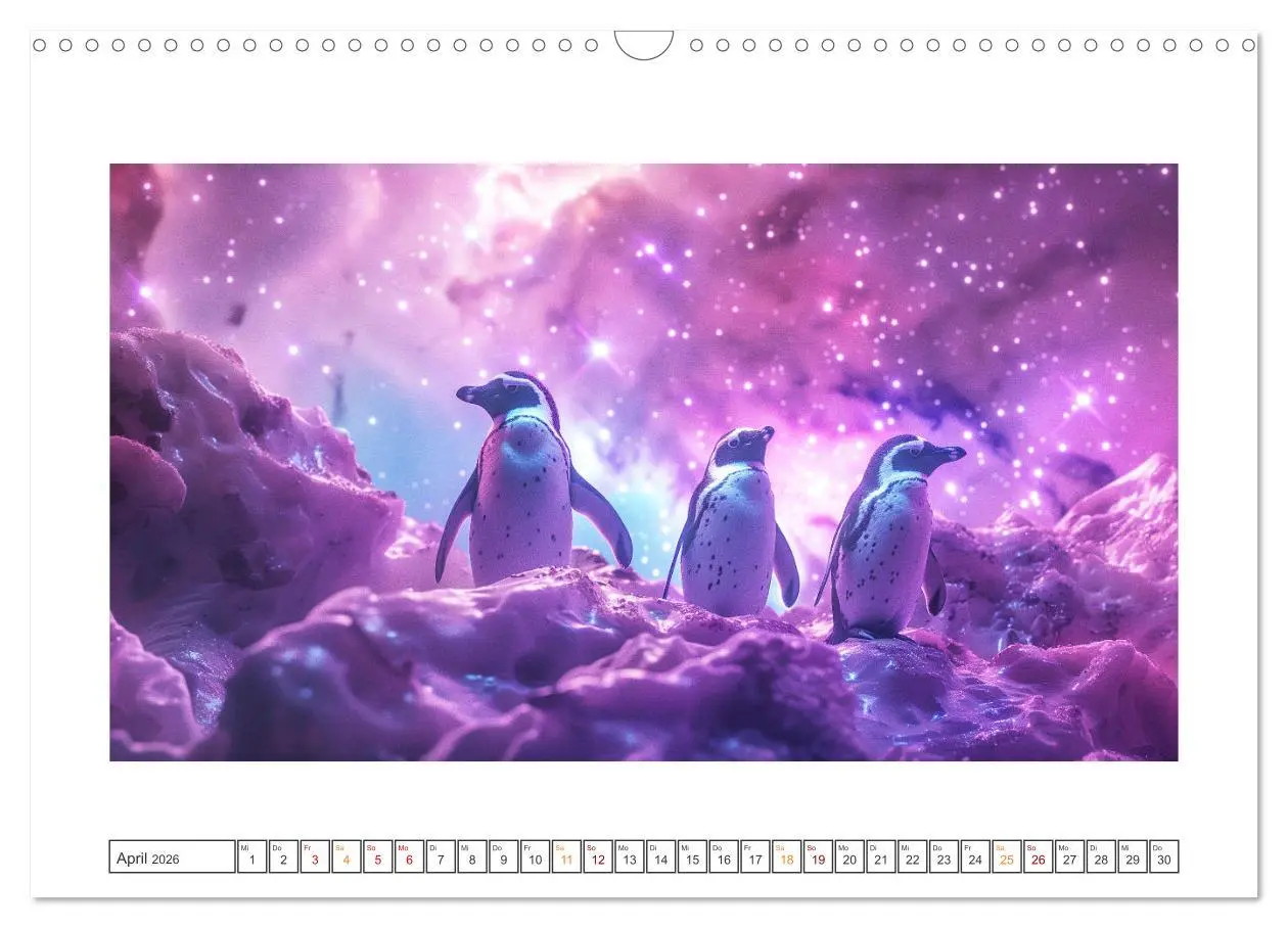 Bild: 9783457428283 | Tiere im Weltraum (Wandkalender 2026 DIN A3 quer), CALVENDO...