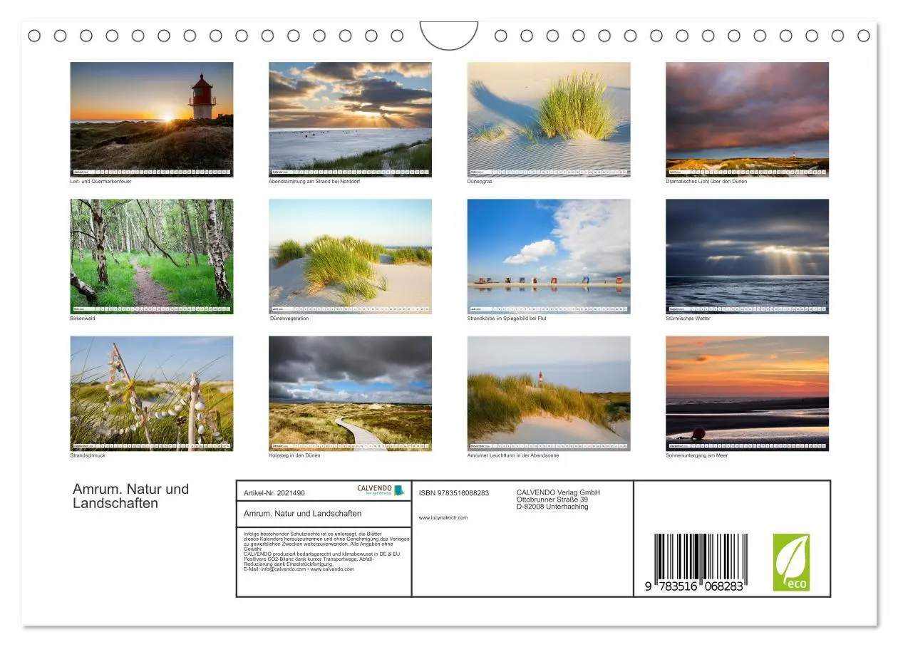 Bild: 9783516068283 | Amrum. Natur und Landschaften (Wandkalender 2026 DIN A4 quer),...