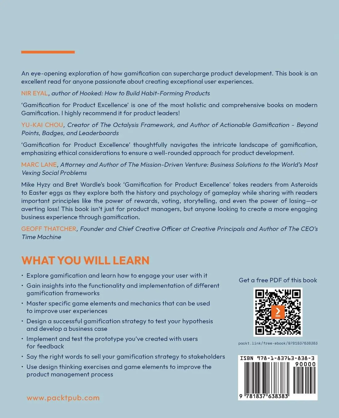 Rückseite: 9781837638383 | Gamification for Product Excellence | Mike Hyzy (u. a.) | Taschenbuch