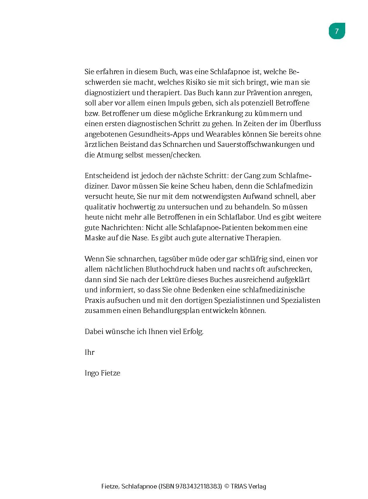 Bild: 9783432118383 | Schlafapnoe | Ingo Fietze | Taschenbuch | Broschiert (KB) | 128 S.