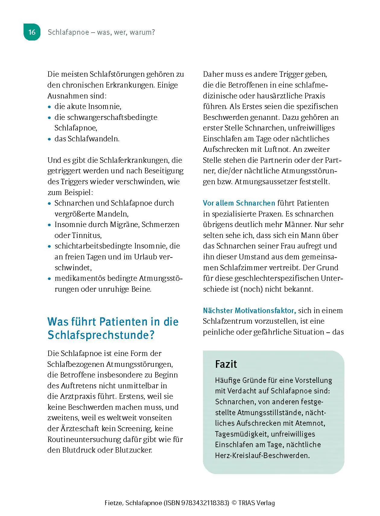 Bild: 9783432118383 | Schlafapnoe | Ingo Fietze | Taschenbuch | Broschiert (KB) | 128 S.