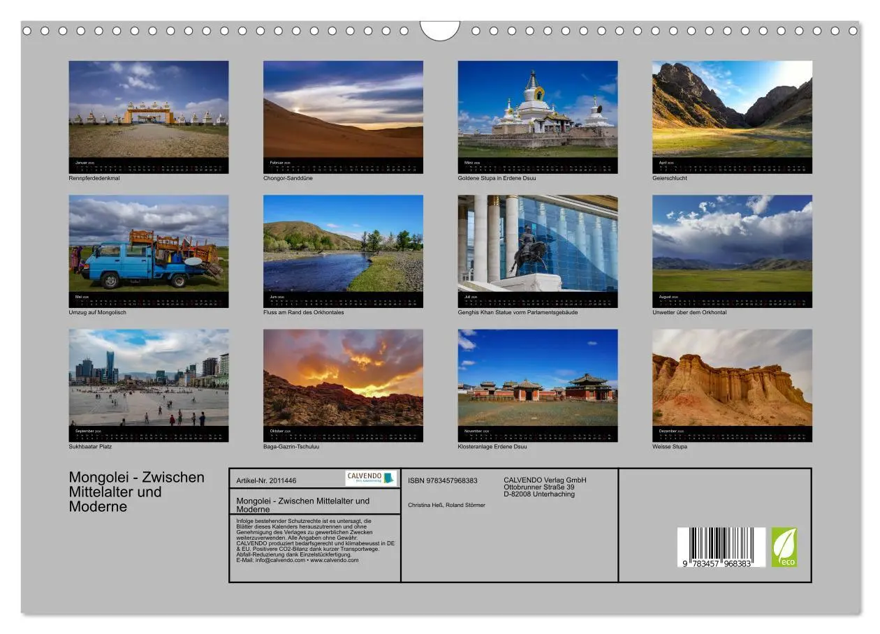 Bild: 9783457968383 | Mongolei - Zwischen Mittelalter und Moderne (Wandkalender 2026 DIN...