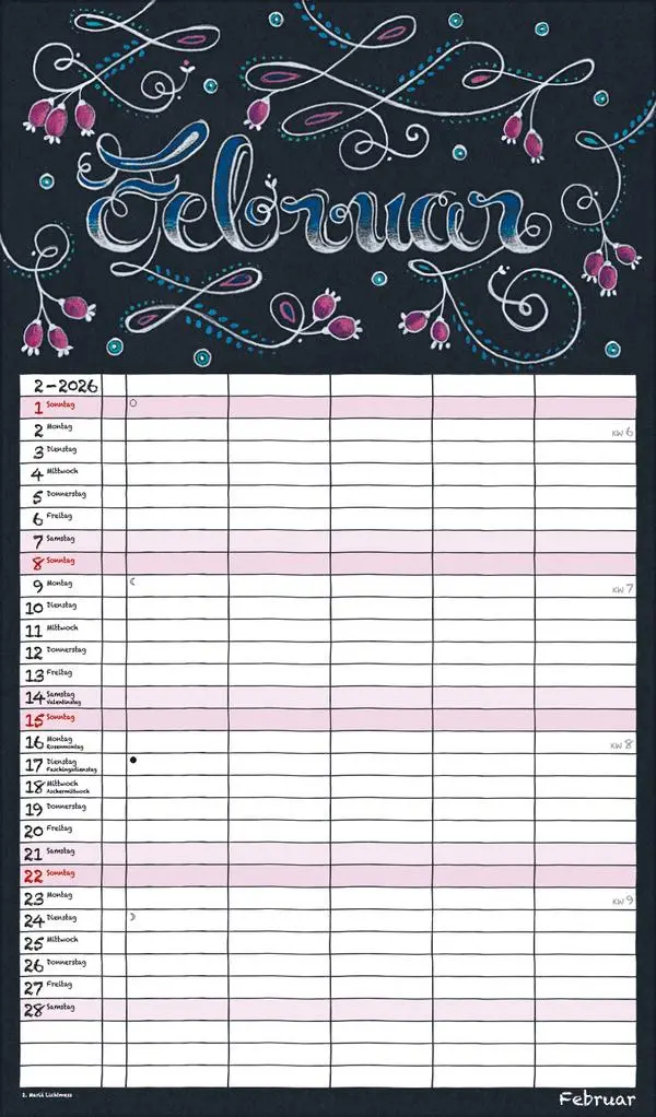 Bild: 9783731888383 | Lovely Chalk Timer 2026 | Verlag Korsch | Kalender | 14 S. | Deutsch