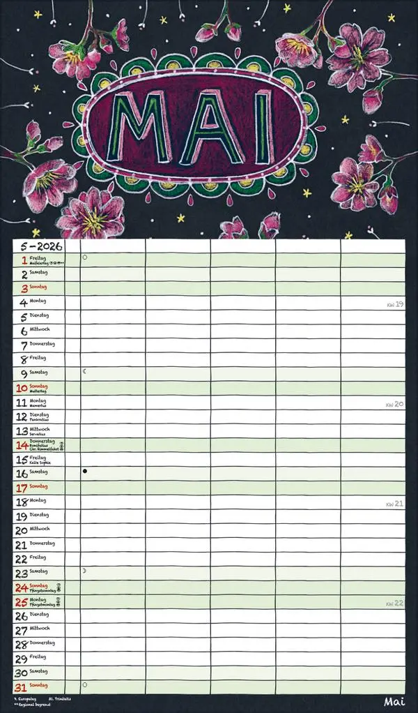 Bild: 9783731888383 | Lovely Chalk Timer 2026 | Verlag Korsch | Kalender | 14 S. | Deutsch