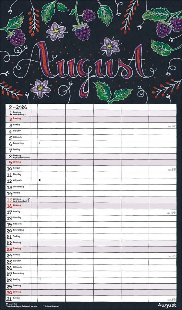 Bild: 9783731888383 | Lovely Chalk Timer 2026 | Verlag Korsch | Kalender | 14 S. | Deutsch