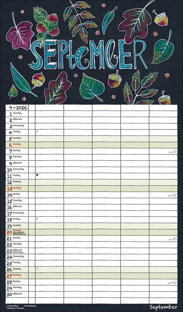 Bild: 9783731888383 | Lovely Chalk Timer 2026 | Verlag Korsch | Kalender | 14 S. | Deutsch