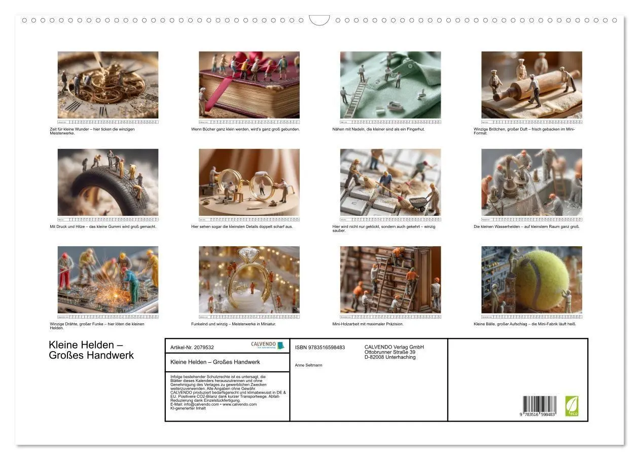 Bild: 9783516598483 | Kleine Helden - Großes Handwerk (Wandkalender 2026 DIN A2 quer),...