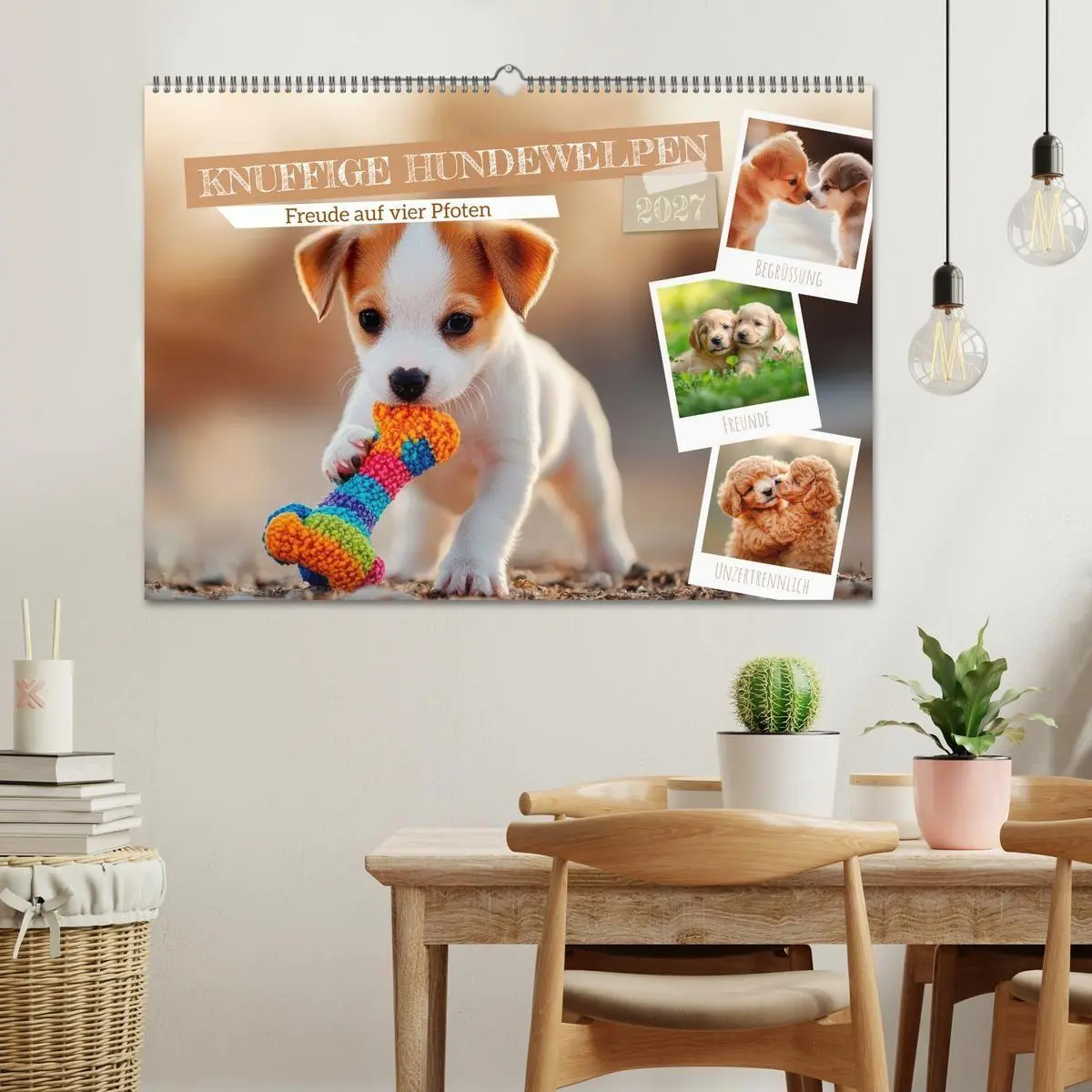 Bild: 9783594268483 | Knuffige Hundewelpen - Freude auf vier Pfoten (Wandkalender 2027...