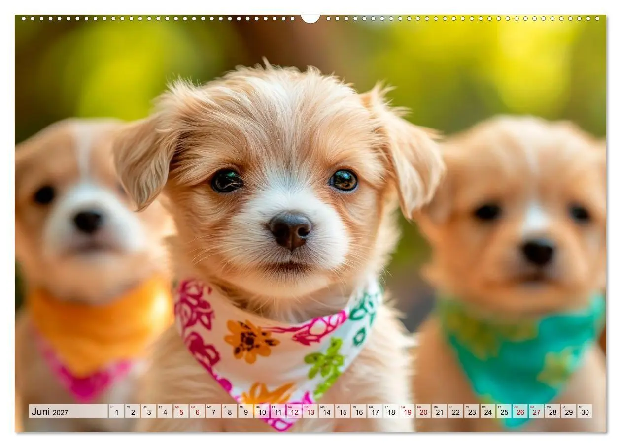 Bild: 9783594268483 | Knuffige Hundewelpen - Freude auf vier Pfoten (Wandkalender 2027...