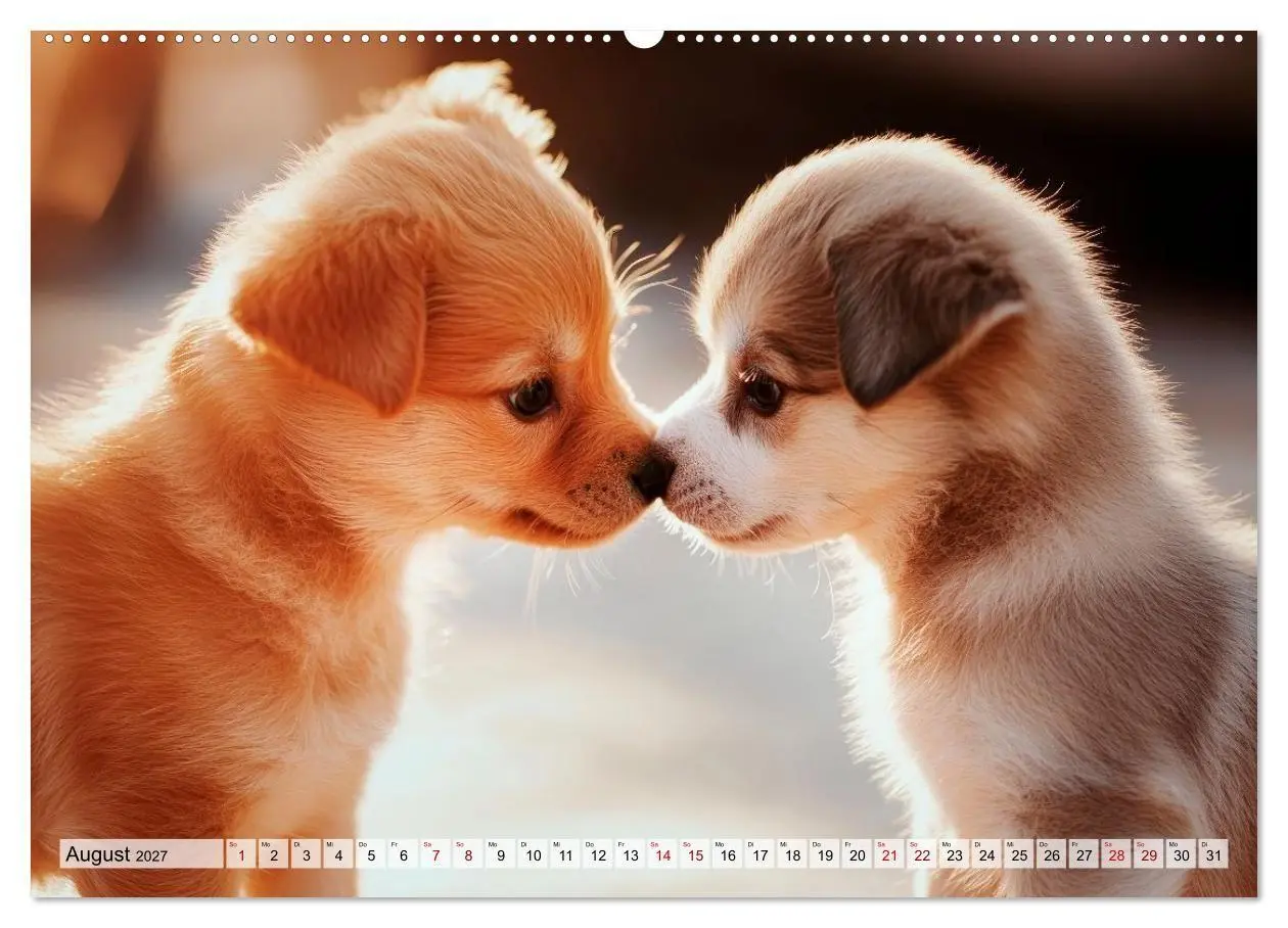 Bild: 9783594268483 | Knuffige Hundewelpen - Freude auf vier Pfoten (Wandkalender 2027...