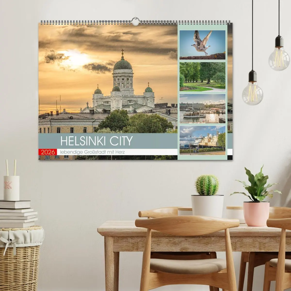 Bild: 9783457568583 | HELSINKI CITY (Wandkalender 2026 DIN A2 quer), CALVENDO Monatskalender