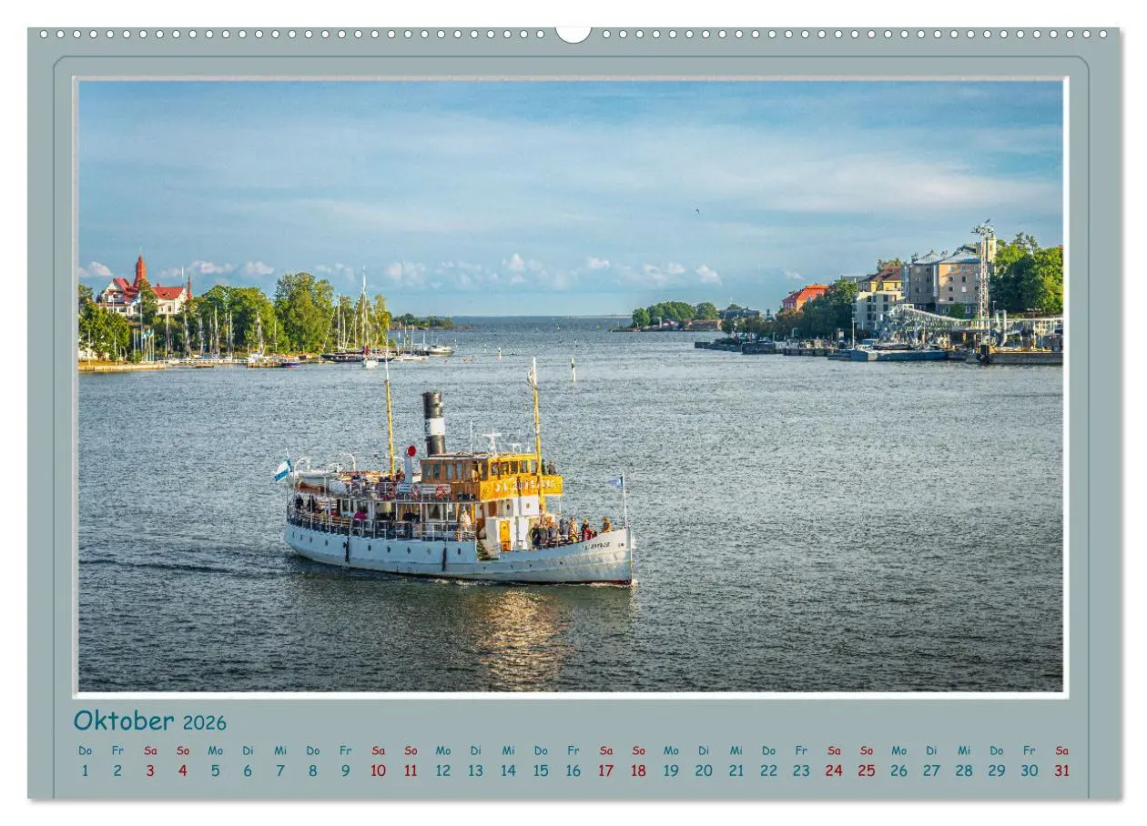 Bild: 9783457568583 | HELSINKI CITY (Wandkalender 2026 DIN A2 quer), CALVENDO Monatskalender