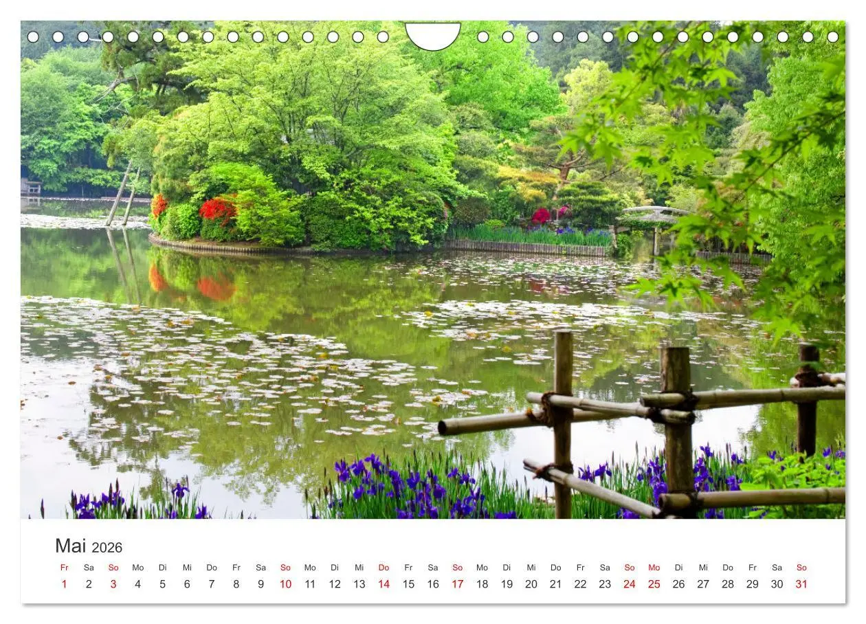 Bild: 9783457638583 | Gärten in Japan (Wandkalender 2026 DIN A4 quer), CALVENDO...